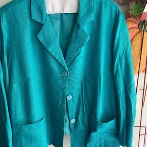 Maggie Barnes Vibrant Teal Blazer